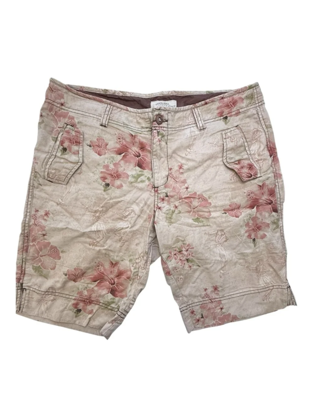 Natural Reflection Floral Bermuda Shorts Size 12 by I'm